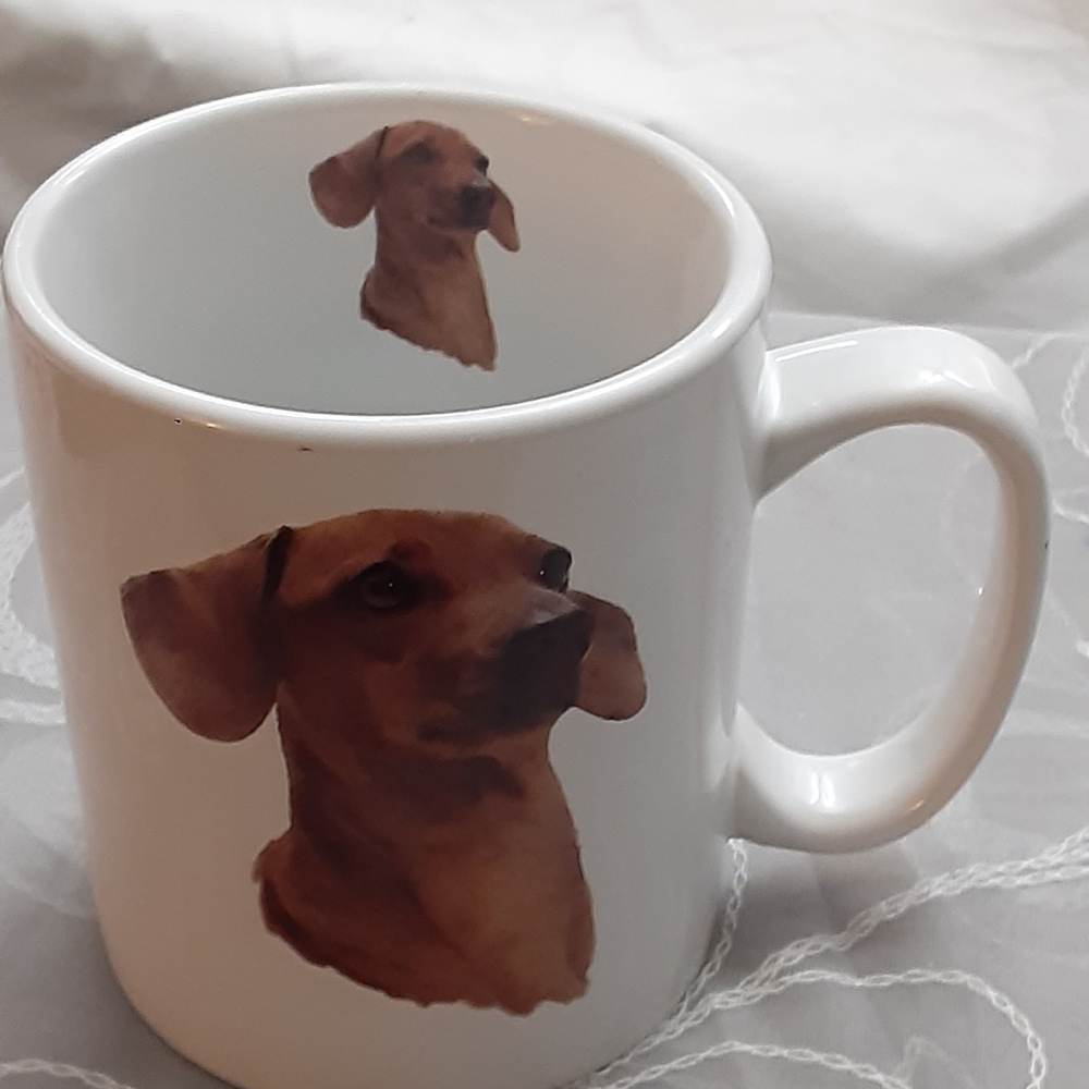 Dachshund Coffee/Tea/Hot Chocolate Mug App 4.5" Tall X 3.25" Across